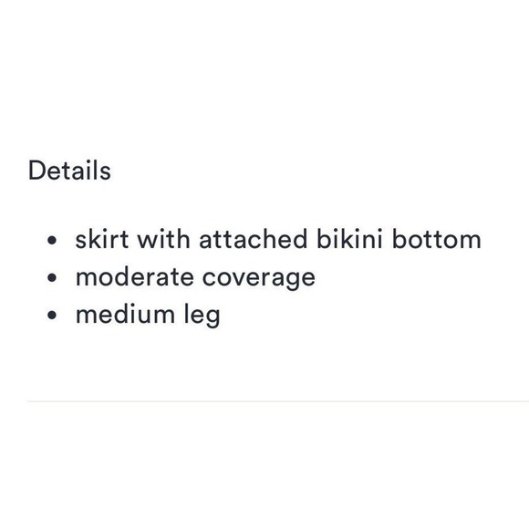 Andie Swimwear The Skirt Bottom Women Sz Small Full Seat Low Leg Cut Modest NEW - Picture 13 of 13